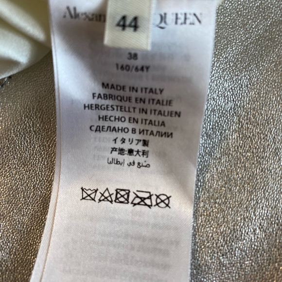 Metallic Alexander McQueen leather pants - Picture 6 of 6